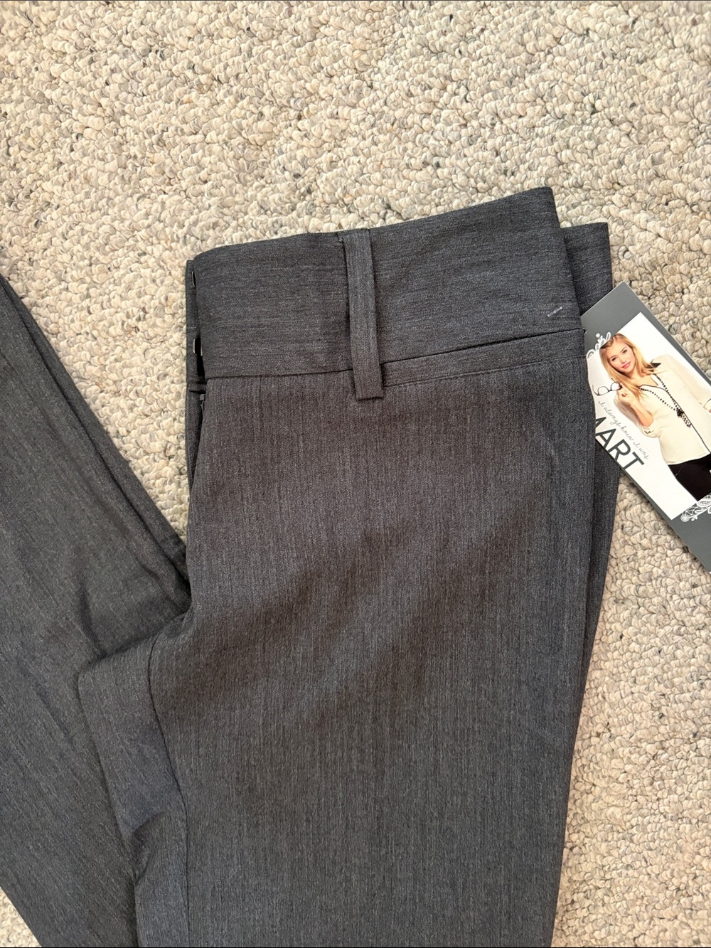 Maurice's grey smart trousers with faux pockets Size 9/10 Long - Picture 2 of 11